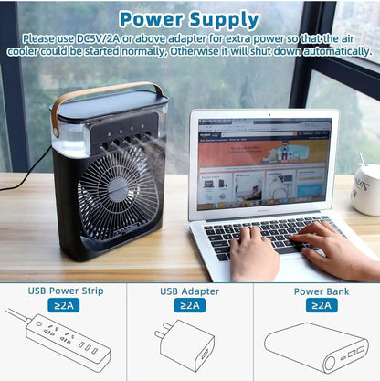 Portable Humidifier Air Cooler Mist Fan Mini Cooler for Home