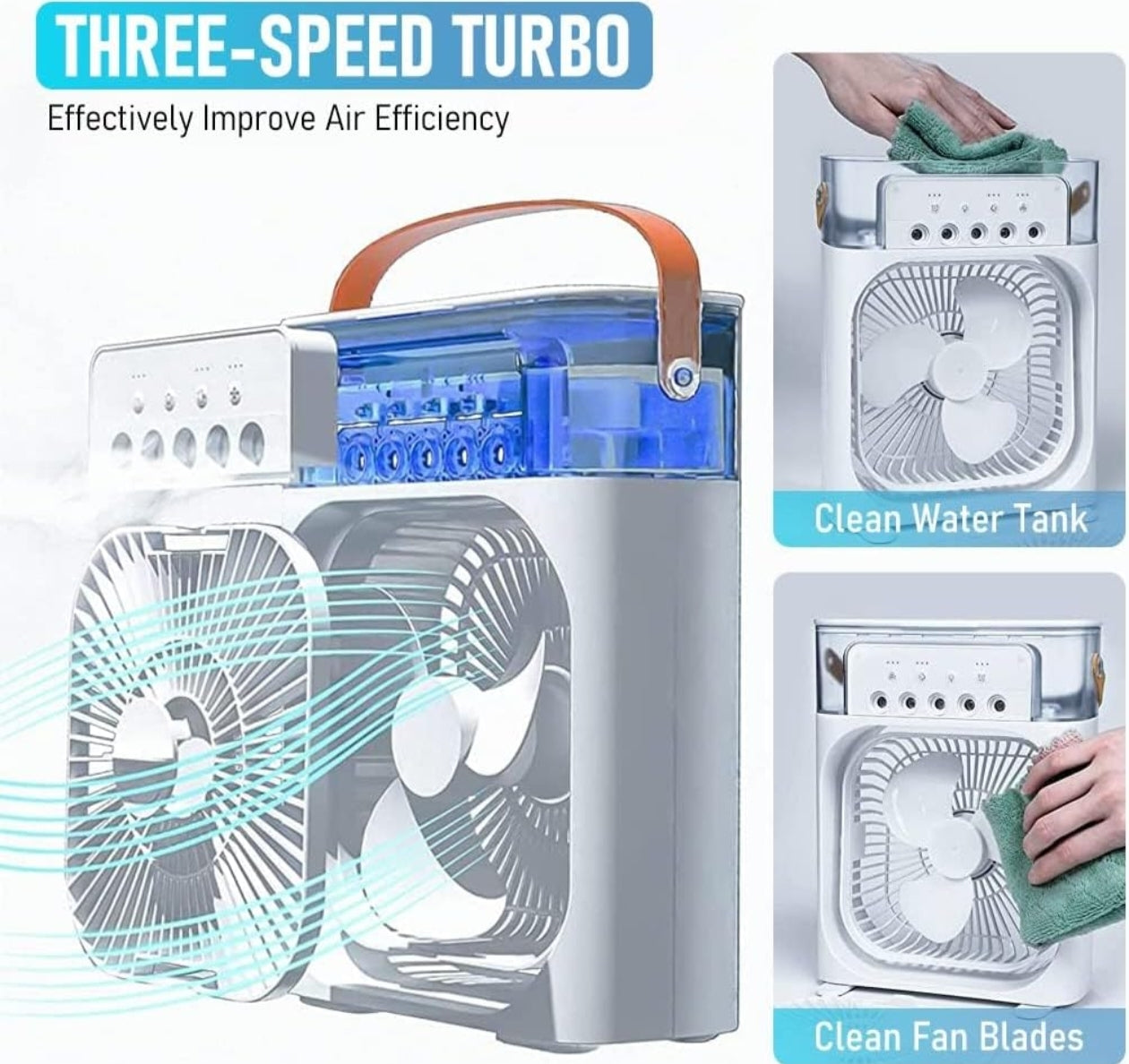 Portable Humidifier Air Cooler Mist Fan Mini Cooler for Home