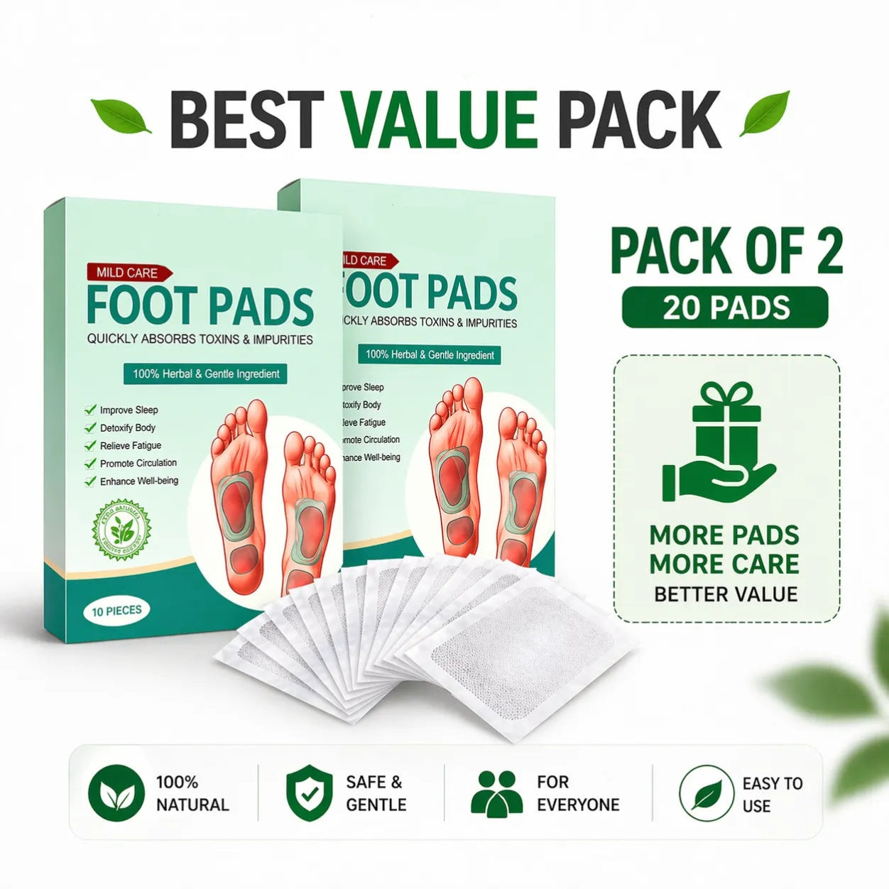 Detox Foot Patches (Pack of 2) 20 Pices